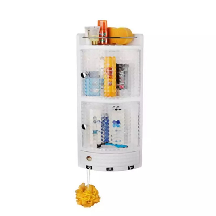 خرید قفسه حمام هوم کت دو درب