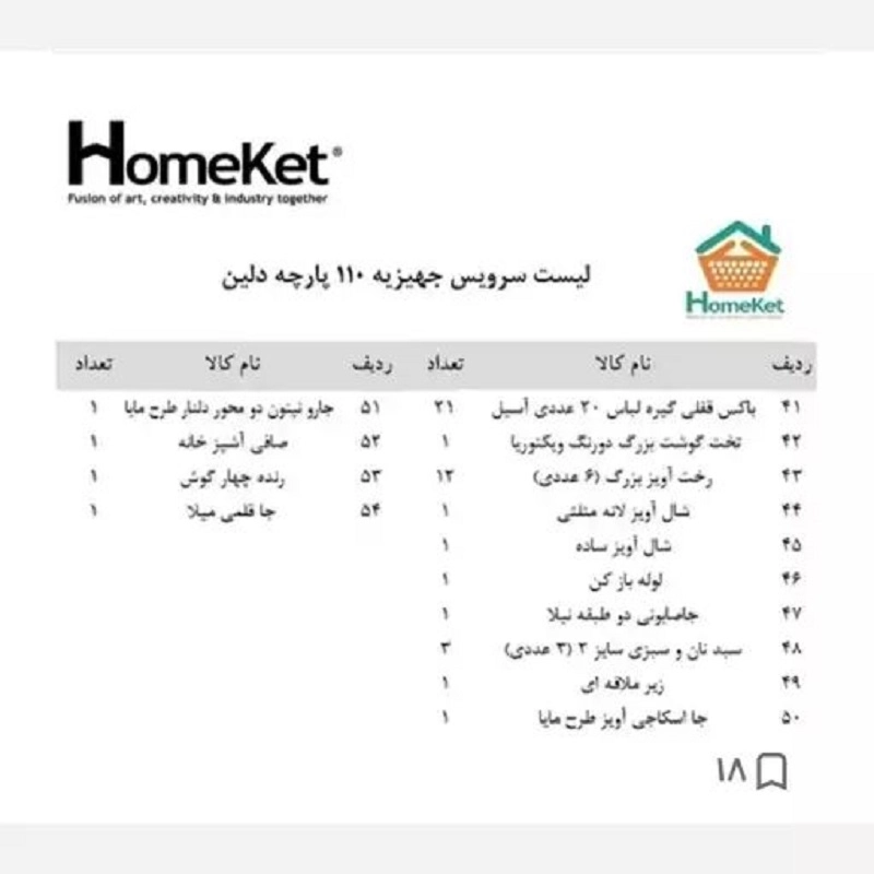 ارزون ترین سرویس جهیزیه 110 پارچه